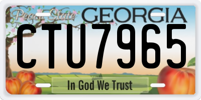 GA license plate CTU7965