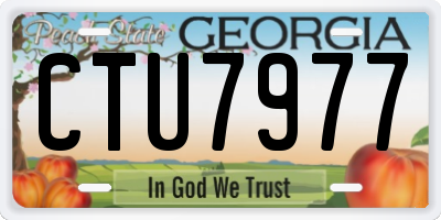 GA license plate CTU7977