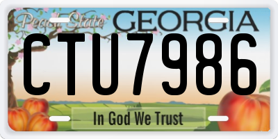 GA license plate CTU7986