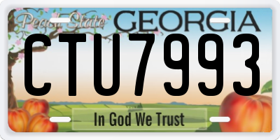 GA license plate CTU7993