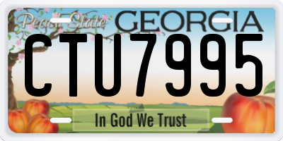 GA license plate CTU7995