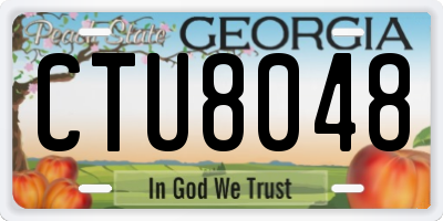 GA license plate CTU8048