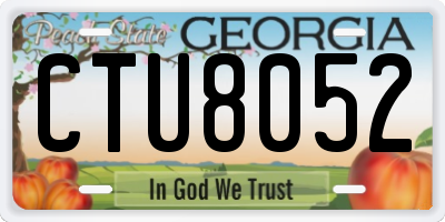 GA license plate CTU8052