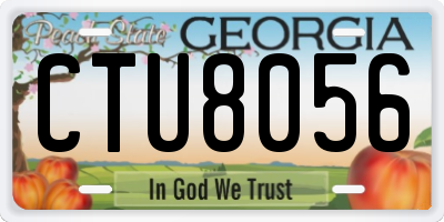 GA license plate CTU8056