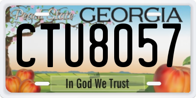 GA license plate CTU8057