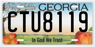 GA license plate CTU8119