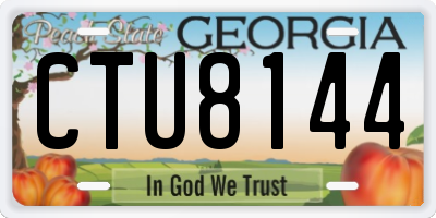 GA license plate CTU8144