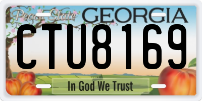 GA license plate CTU8169