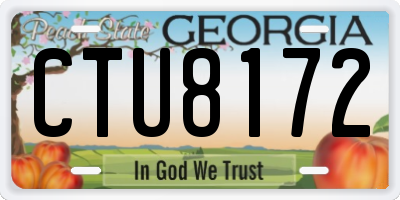 GA license plate CTU8172