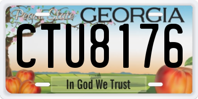 GA license plate CTU8176