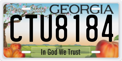 GA license plate CTU8184