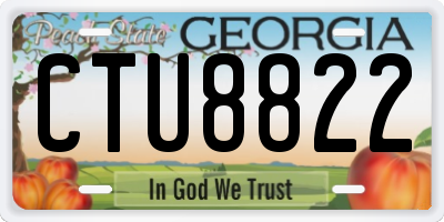 GA license plate CTU8822