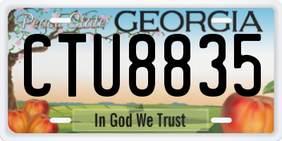 GA license plate CTU8835