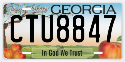 GA license plate CTU8847