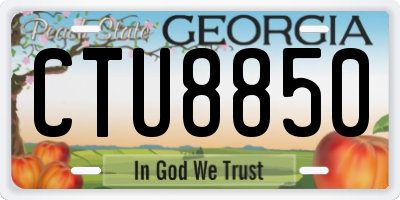 GA license plate CTU8850