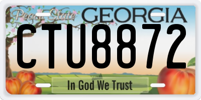 GA license plate CTU8872