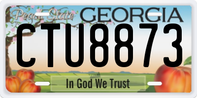 GA license plate CTU8873
