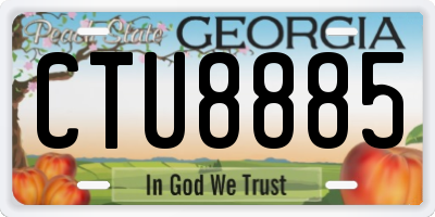 GA license plate CTU8885
