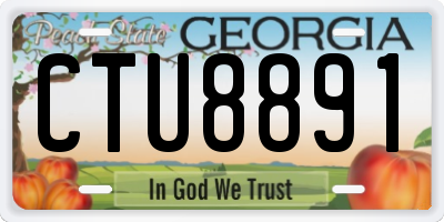 GA license plate CTU8891