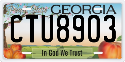 GA license plate CTU8903