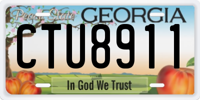 GA license plate CTU8911