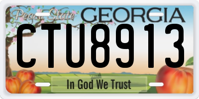 GA license plate CTU8913