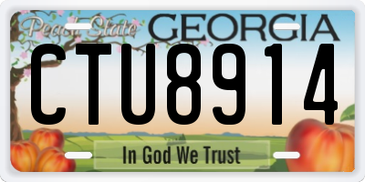 GA license plate CTU8914
