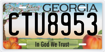 GA license plate CTU8953