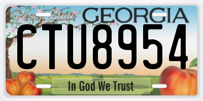 GA license plate CTU8954