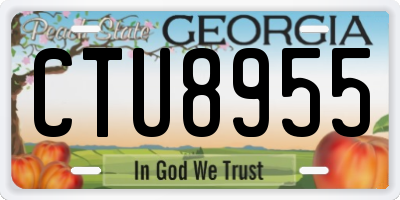 GA license plate CTU8955
