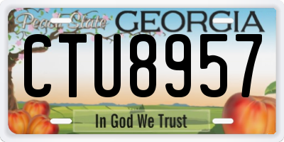 GA license plate CTU8957