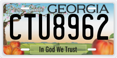 GA license plate CTU8962