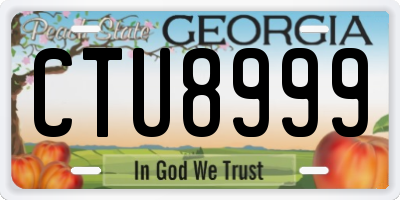 GA license plate CTU8999