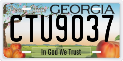 GA license plate CTU9037