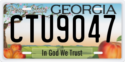 GA license plate CTU9047
