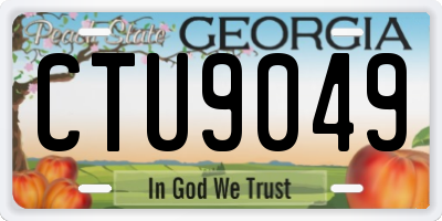 GA license plate CTU9049