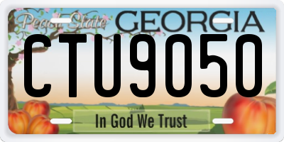 GA license plate CTU9050