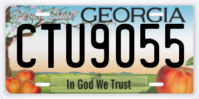 GA license plate CTU9055