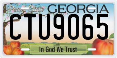 GA license plate CTU9065