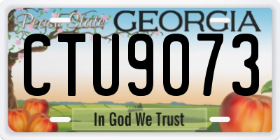 GA license plate CTU9073