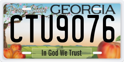 GA license plate CTU9076
