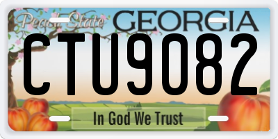 GA license plate CTU9082