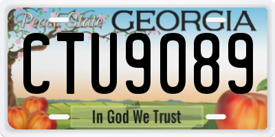 GA license plate CTU9089