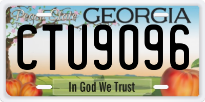 GA license plate CTU9096