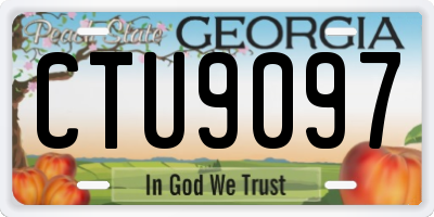 GA license plate CTU9097