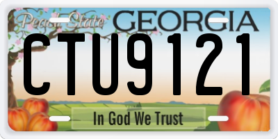 GA license plate CTU9121