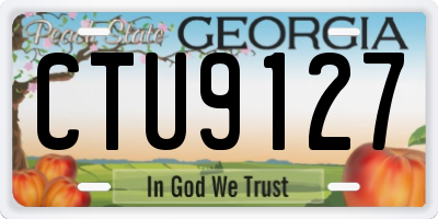 GA license plate CTU9127