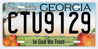GA license plate CTU9129