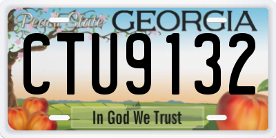GA license plate CTU9132