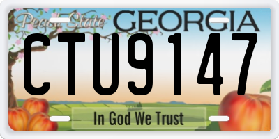 GA license plate CTU9147
